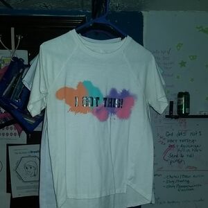 White Graphic T-Shirt with Colorful Print